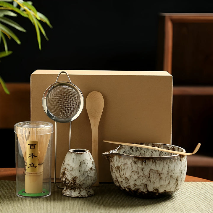 Traditional Matcha Tea Set – 6-Piece Accessory Collection for Authentic Preparation | Premium Quality