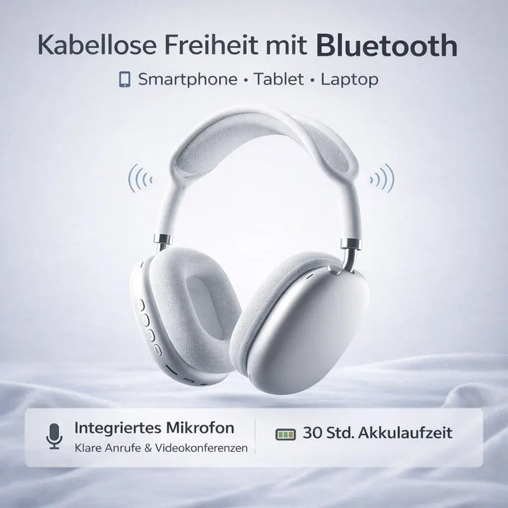 Over-Ear Bluetooth Noise Cancelling Headphones with Active Noise Cancellation (ANC)