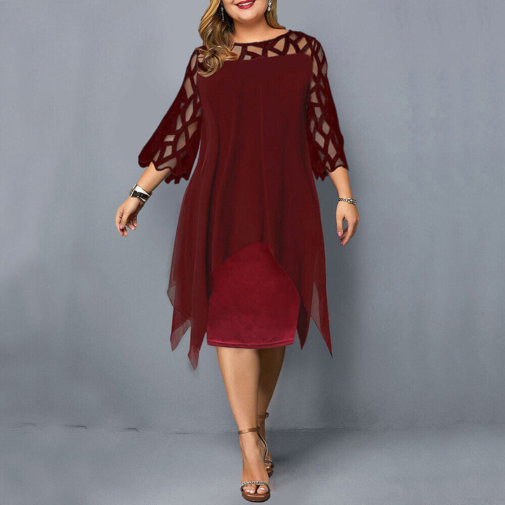 Plus-Size Midi Dress for Fall