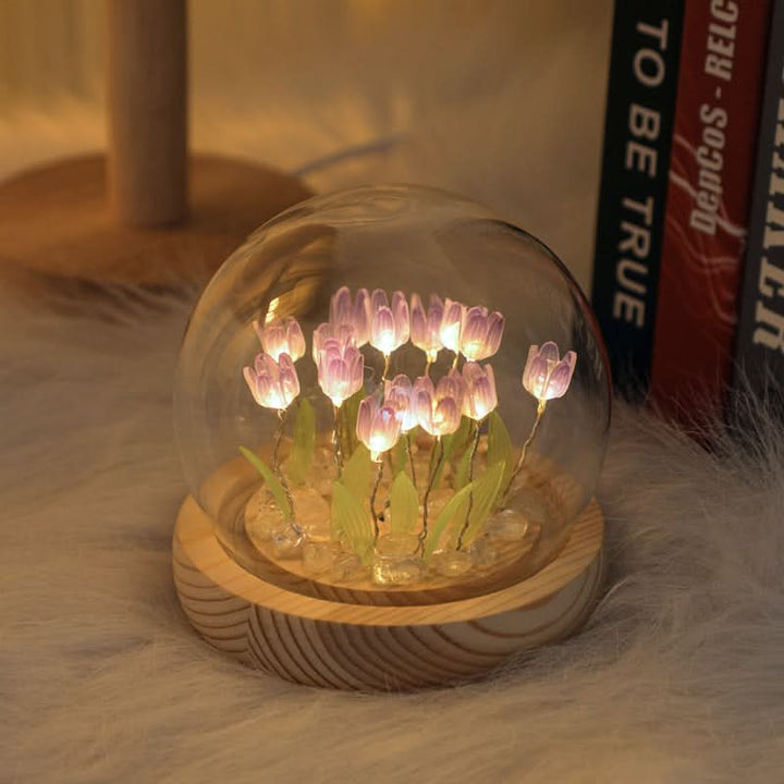 Warm Light Tulip Night Light for Kids' Rooms and Bedrooms