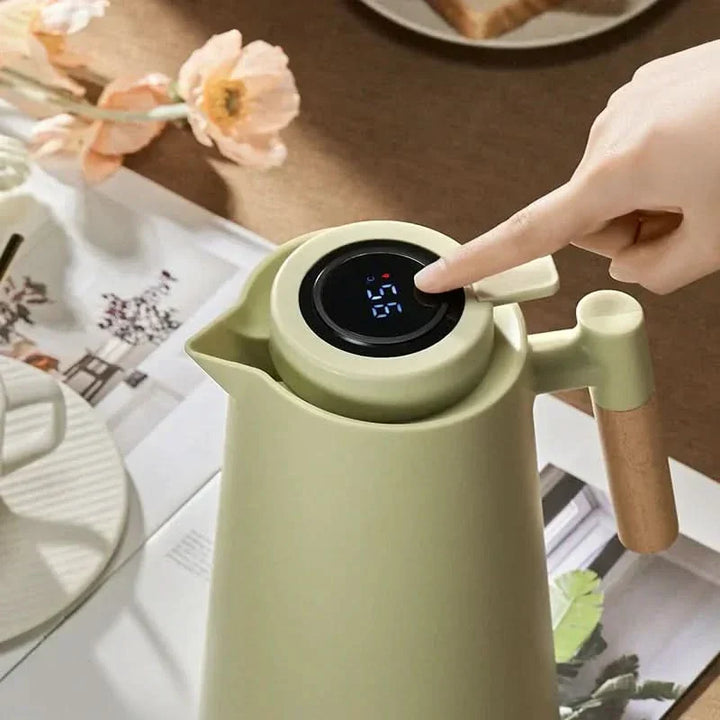 Thermal Carafe with Temperature Display | 1 Liter Insulated Jug for Coffee & Tea